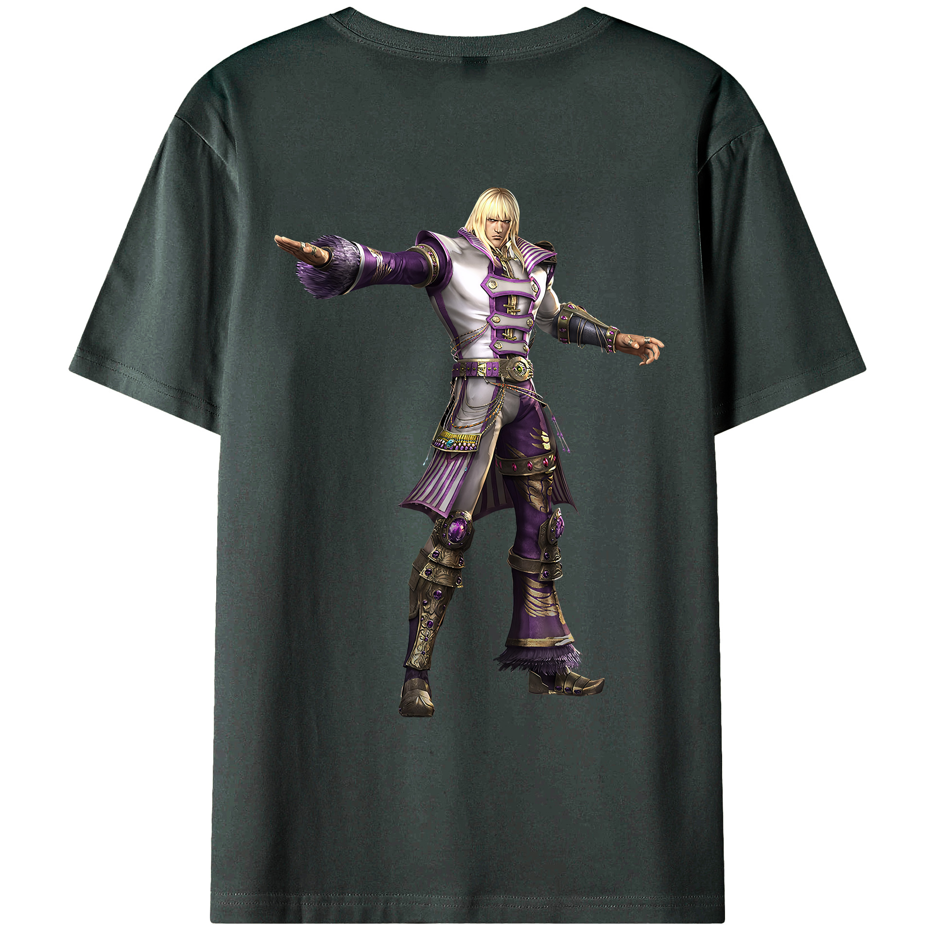 （画像用） 北斗の拳 Fist of the North Star 綿100％ メンズ半袖Tシャツ（バックプリント） 通気性